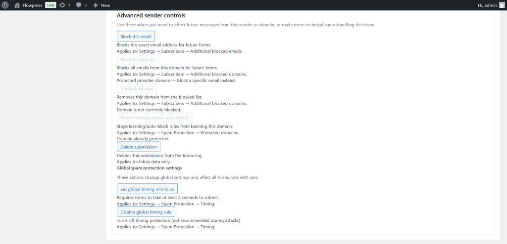 FlowPress screenshot: Inbox-6