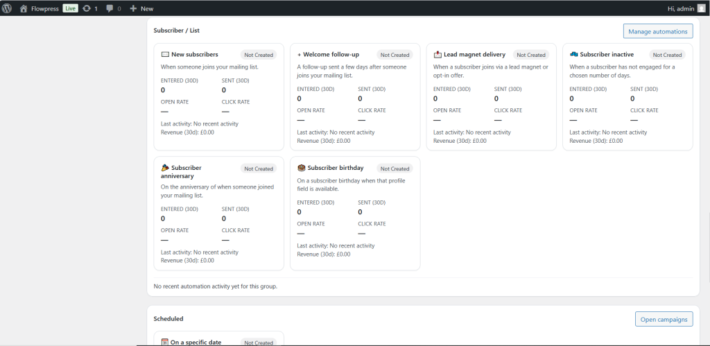 FlowPress screenshot: overview-4