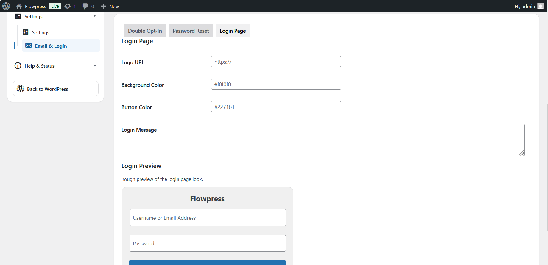 FlowPress screenshot: Email & Login-4