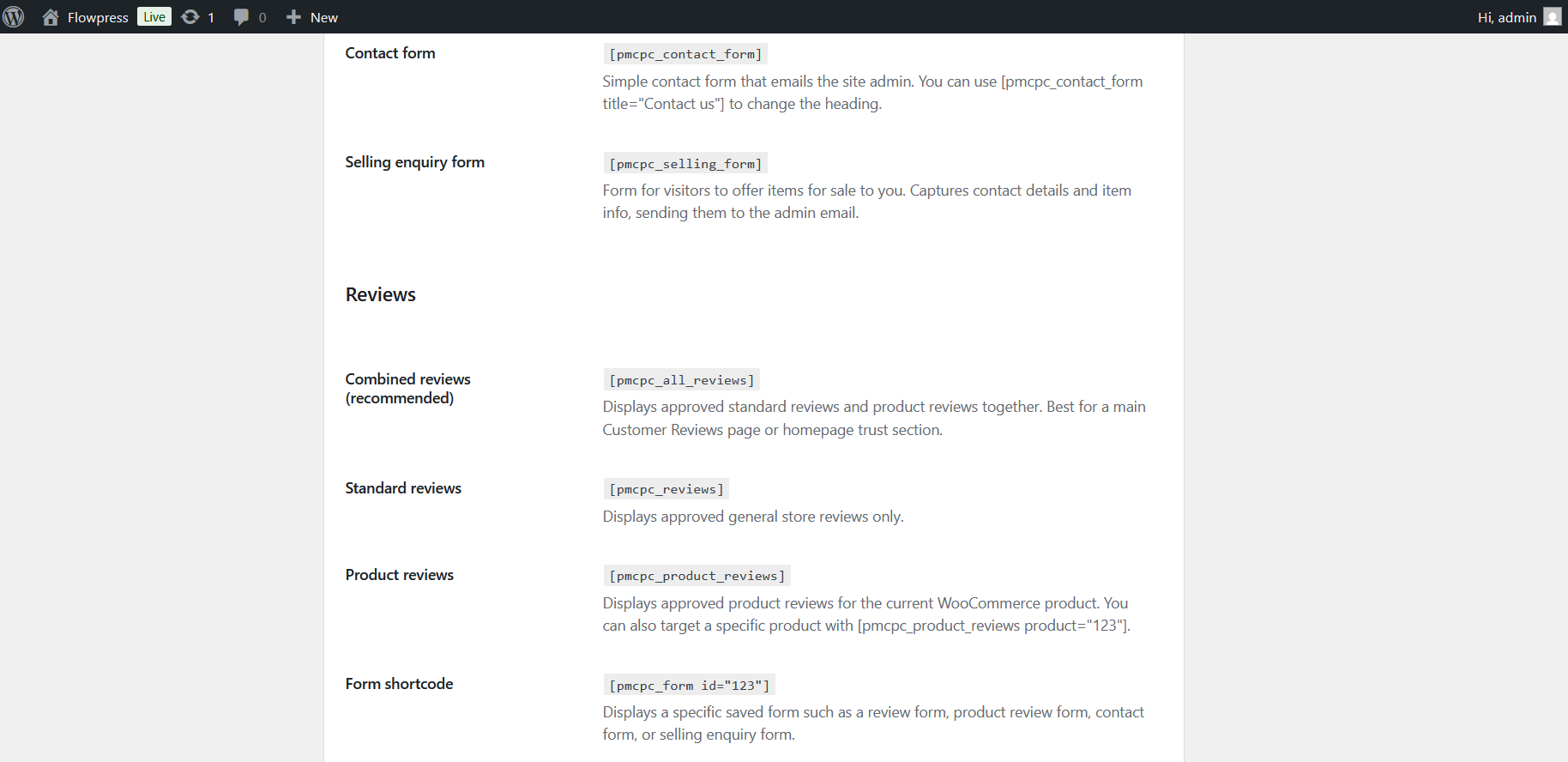 FlowPress screenshot: settings Advanced-3